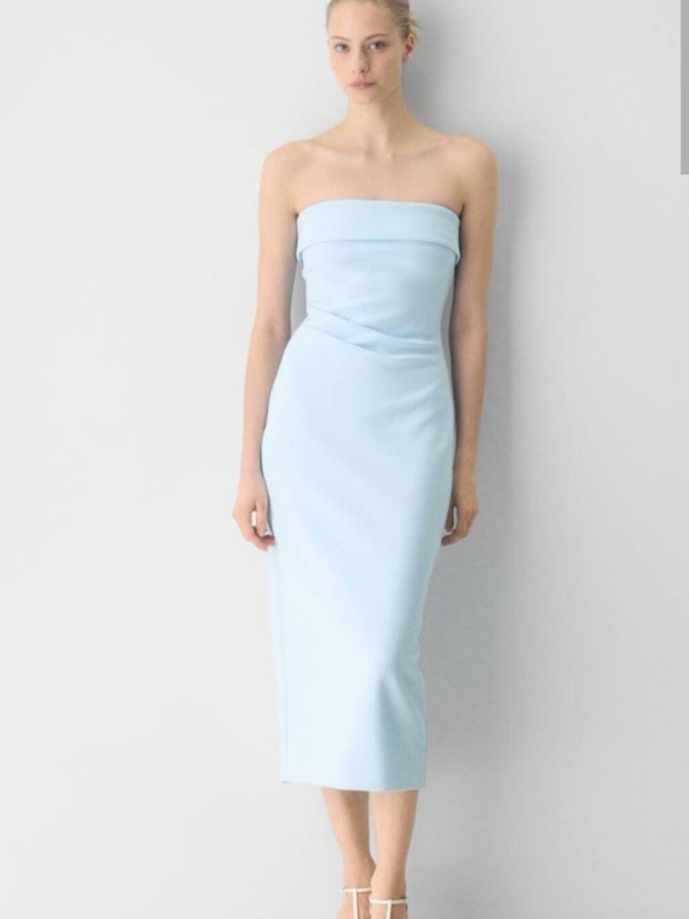 NWT Aritzia BABATON FigureKnit Eyecatcher Dress Villa Blue L